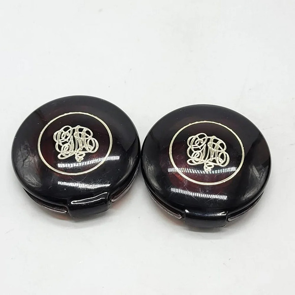 Germaine Monteil Womens Compact Superglow Solid Satin Powder Sheer LOT OF 2 VTG - Picture 1 of 4